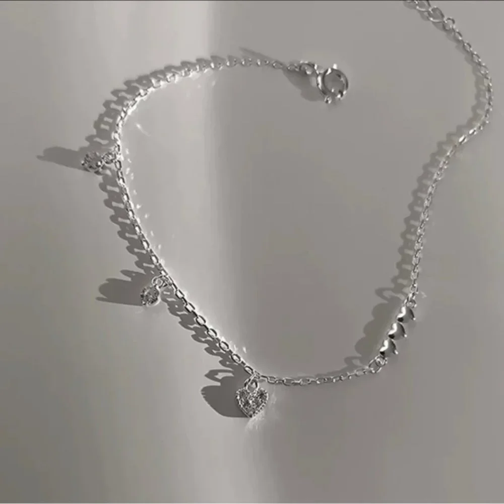 925 Sterling Silver Fashion Temperament Heart Bracelet Jewelry Women Wed… - Picture 4 of 5